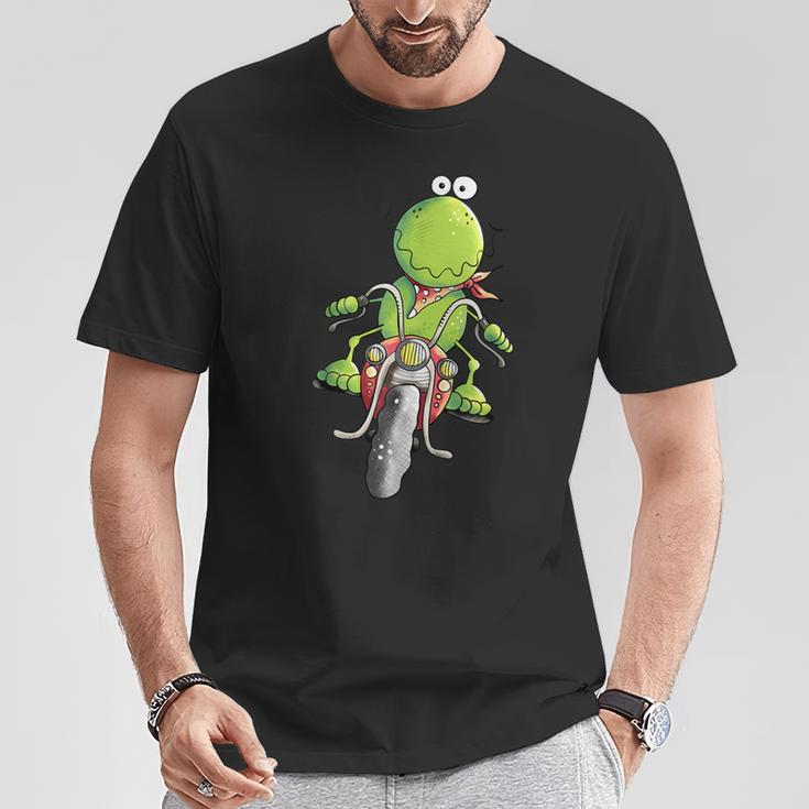 Biker Frog I Motorcyclist Fun Motorcycle T-Shirt Lustige Geschenke