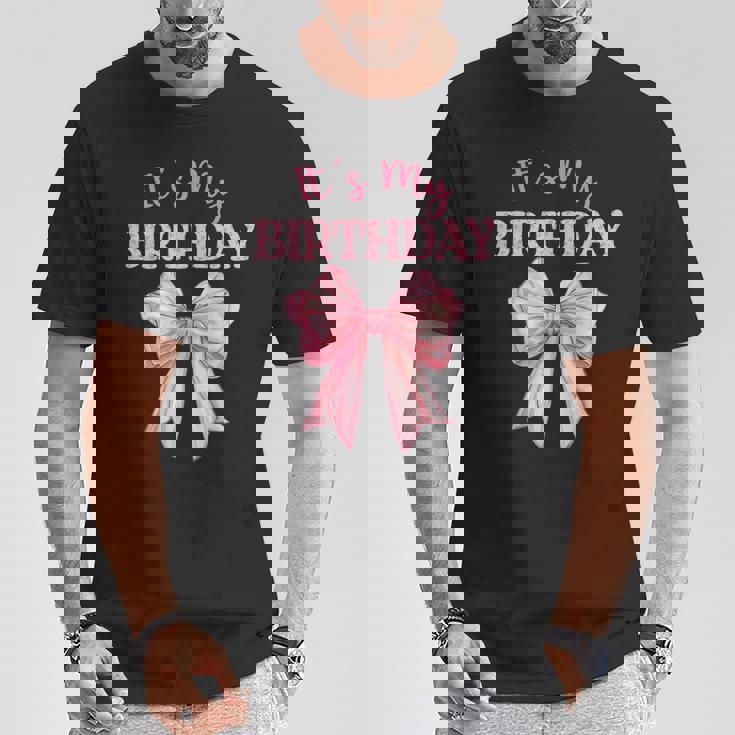 Birthday Girl Coquette Birthday Girl Pink Coquette Bow T-Shirt Unique Gifts