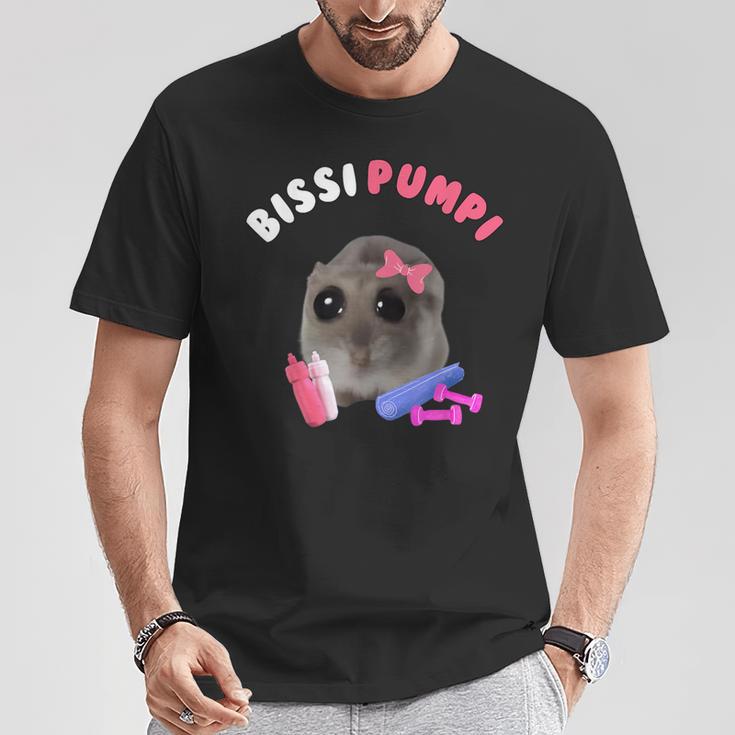 Bissi Pumpi Sad Hamster Cute Hamstie Memes Hamster T-Shirt Lustige Geschenke