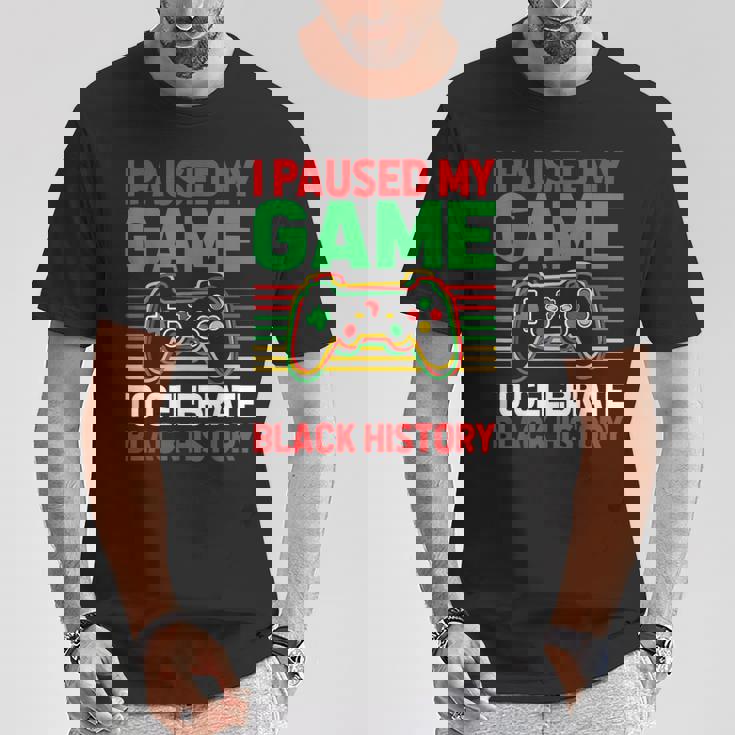 Black History Month Gamer African American Pride Boys Men T-Shirt Personalized Gifts