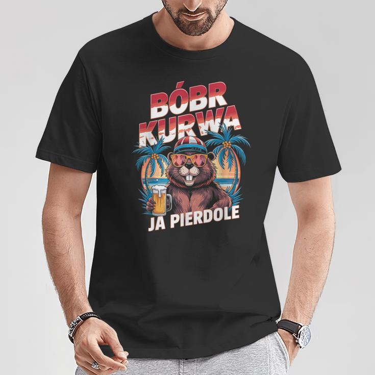 Bober Kurwa Meme Poland Beaver Costume Yes Pierdole Bóbr Kurwa T-Shirt Lustige Geschenke