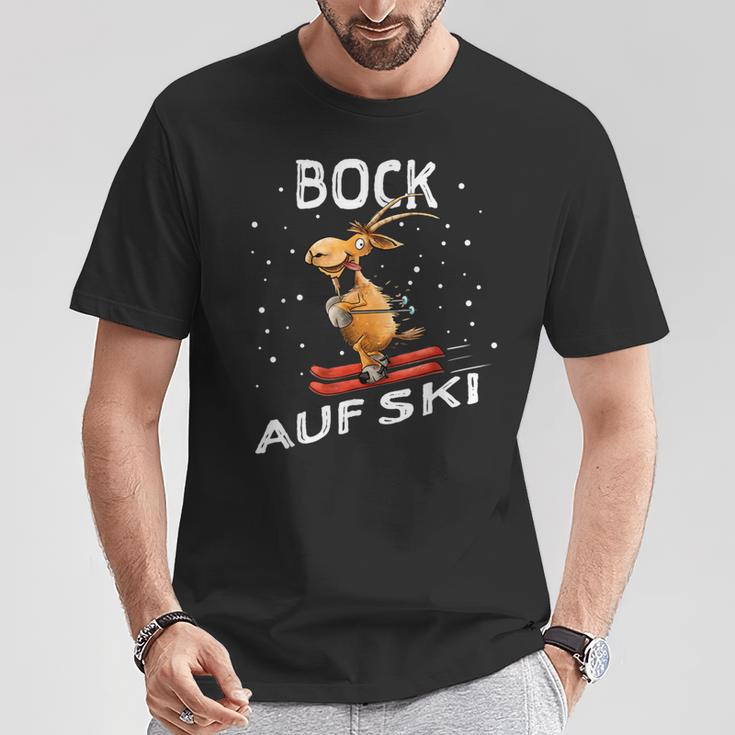 Bock Auf Ski Lustiger Skifahrer Skier Ski Spruch Wortwitz T-Shirt Lustige Geschenke