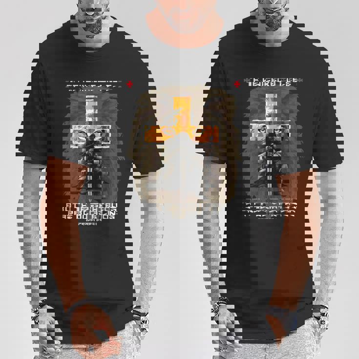 Bold As Lions Prayer Warrior Croix Graphique T-Shirt Cadeaux drôles