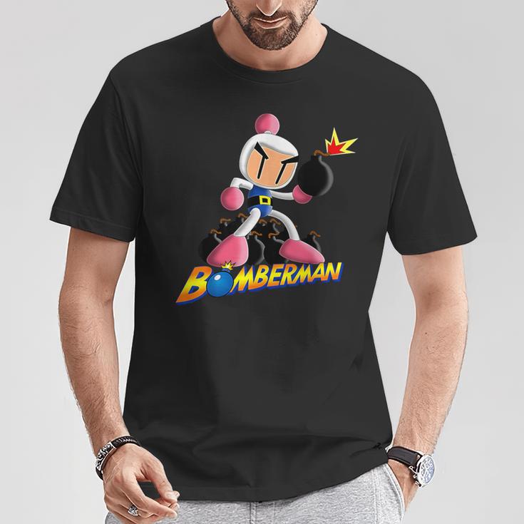 Bomberman Bombing Explosive Retro Gamer Nostalgia Classic T-Shirt Lustige Geschenke