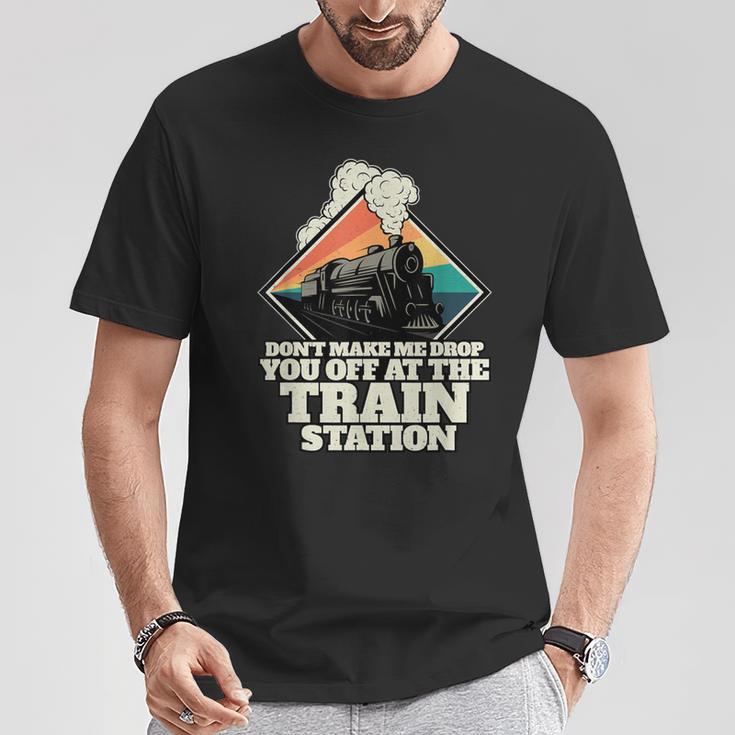 Bring Him Zum Bahnhof Train Yellowstone T-Shirt Lustige Geschenke