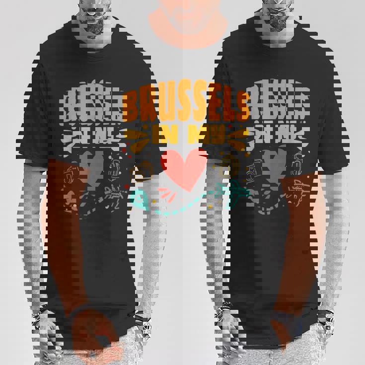 Bruselas En Mi Corazón Recuerdo Deiajero De Bélgica Camiseta unisex Regalos divertidos
