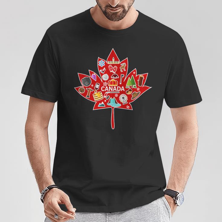 Canada Maple Travel Canadian Elements T-Shirt Lustige Geschenke