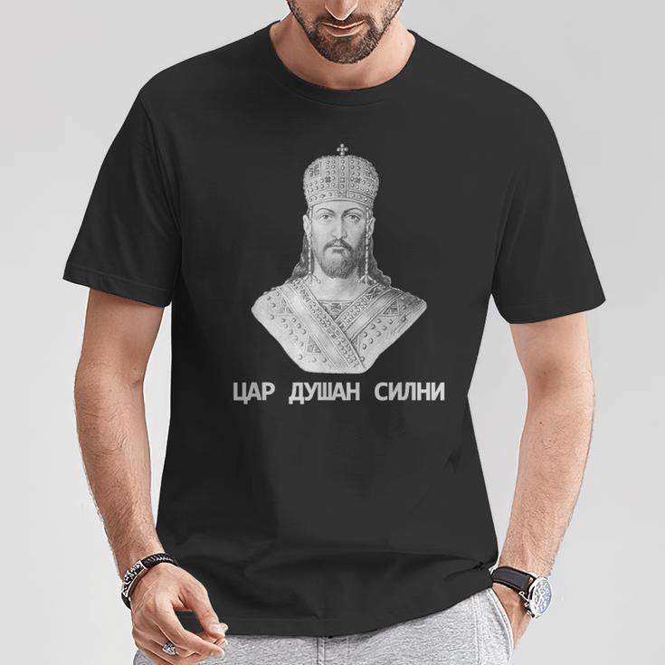 Car Dusan Silni King Of Serbia Srbija Tsar Emperor King T-Shirt Lustige Geschenke