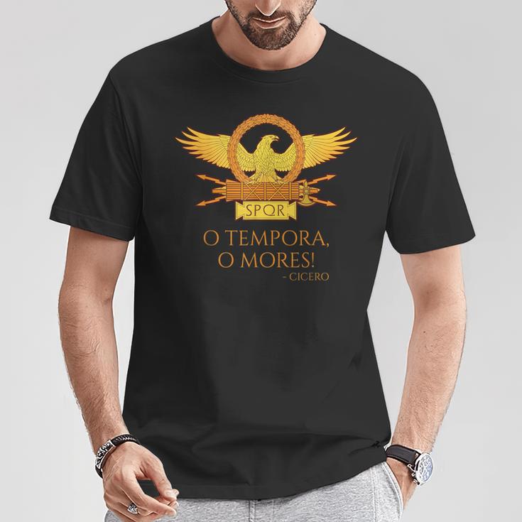 Cicero O Tempora O Mores Latin Quote Old Rome T-Shirt Lustige Geschenke