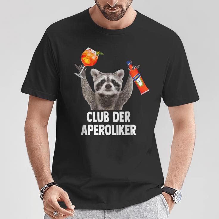 Club Der Aperoliker Raccoon Meme Racoon X Pedro Spritz T-Shirt Lustige Geschenke