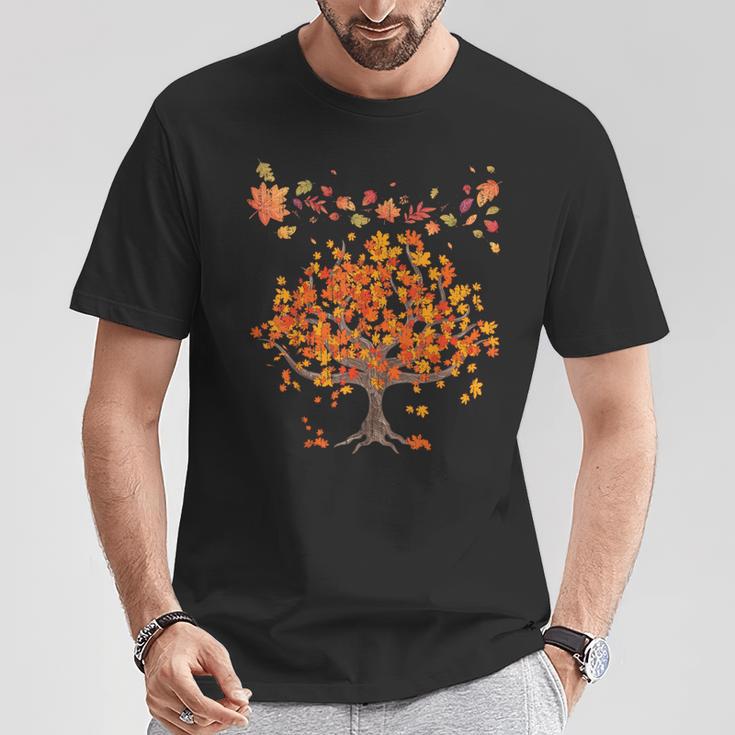 Colourful Leaves Autumn Tree Autumn Leaves Nature Autumn S T-Shirt Lustige Geschenke