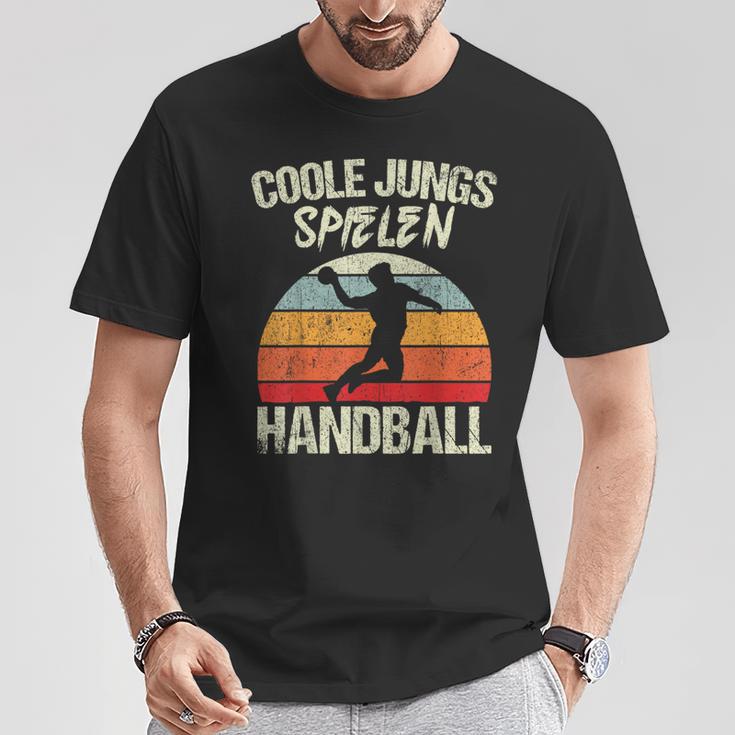 Cool Boys Playing Handball Handballer Boys Children's T-Shirt Lustige Geschenke