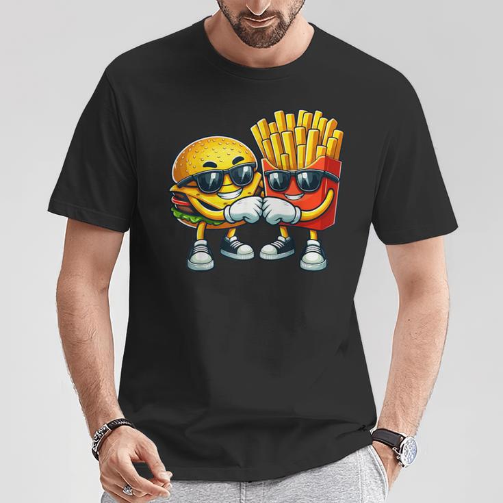 Cool Cheese Burger And Fries Fast Food Lovers T-Shirt Lustige Geschenke