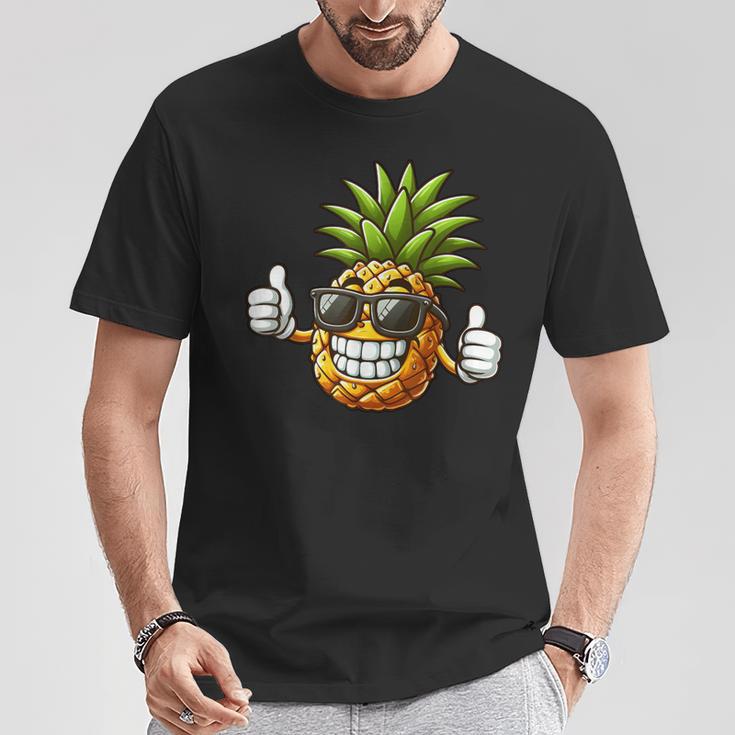 Cool Pineapple Wearing Sunglasses Fun Fruit T-Shirt Lustige Geschenke