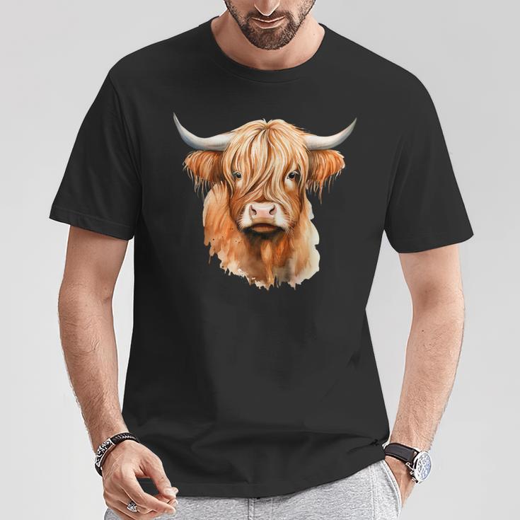 Cow Highland Cow Cow Costume Highland Cow T-Shirt Lustige Geschenke