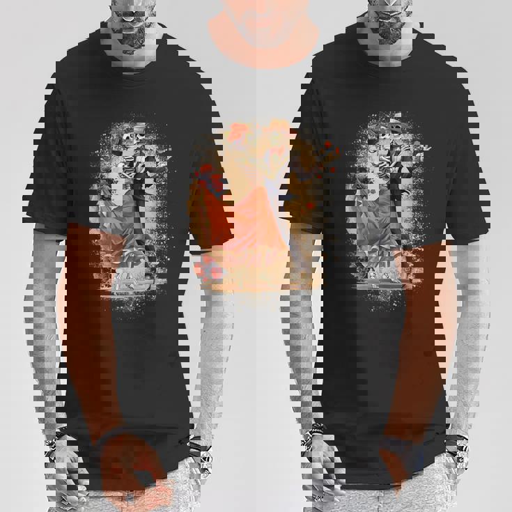 Crâne En Sucre Pour Et Homme Dia De Muertos Catrina Jour Des Morts T-Shirt Cadeaux drôles