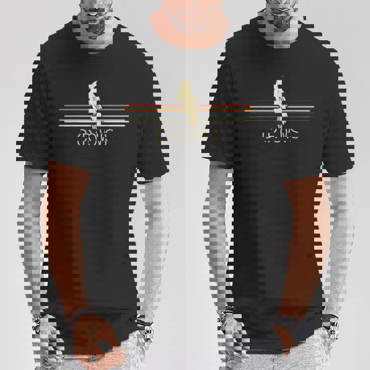 Cuervos Retro Hombres Cuervos Cuervo Negro Pájaro Cuervo Para Hombres Camiseta unisex Regalos divertidos