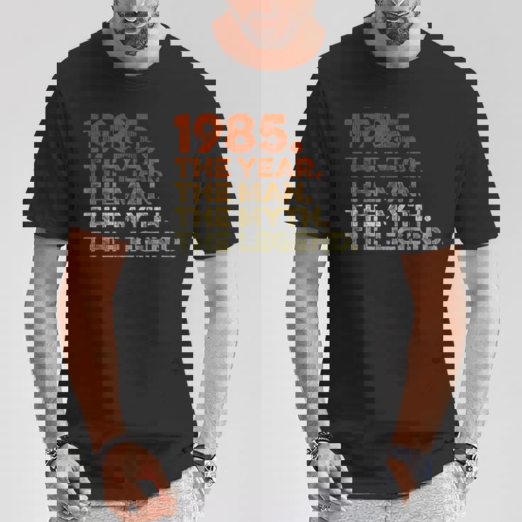 Cumpleaños Regalo Cosechaintage 1985 Year Man Myth Legend Camiseta unisex Regalos divertidos