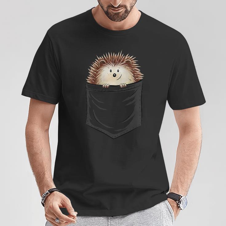 Casual Cute Spiky Hedgehog In Your Pocket T-Shirt Lustige Geschenke