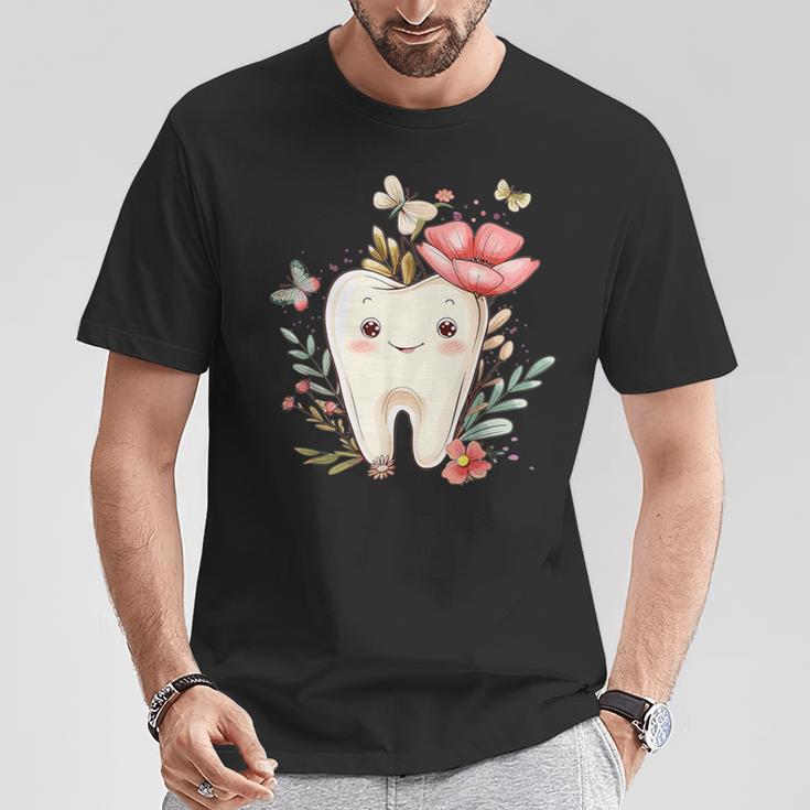 Cute Tooth With Flower I Children's Tooth T-Shirt Lustige Geschenke