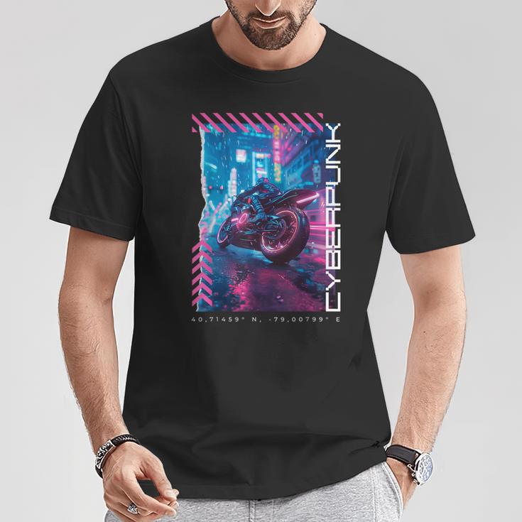 Cyberpunk Motorcycle Futuristic Tokyo T-Shirt Lustige Geschenke