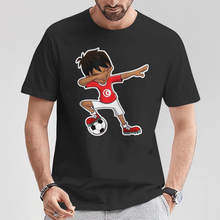 Dabbing Soccer Boy Tunisian Children's Tab T-Shirt Lustige Geschenke