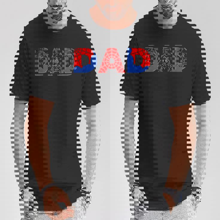 Dad Birthday Boy Spider Family Party Decorations T-Shirt Unique Gifts