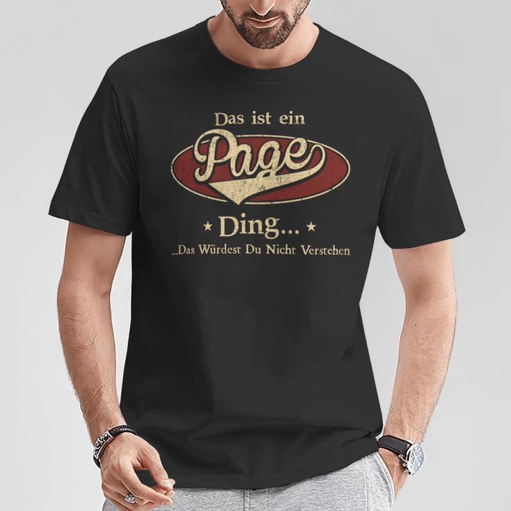 Das Ist Ein Page Ding Das Würdest Du Nicht Verstehen Page Name T-Shirt Lustige Geschenke