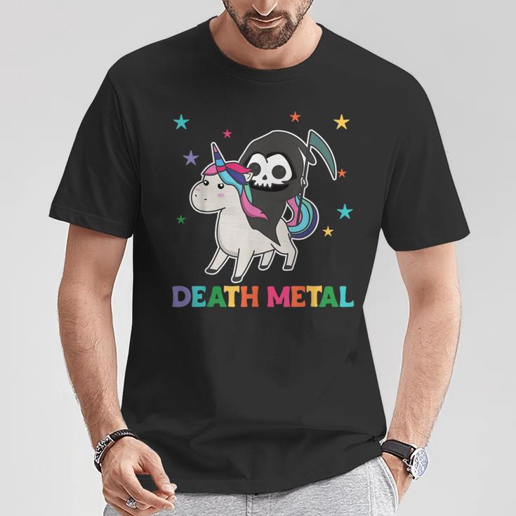 Death Metal Rock Music Death Riding Unicorn Unicorns T-Shirt Lustige Geschenke