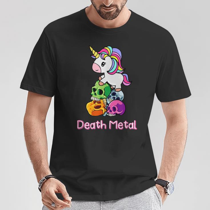 Death Metal Unicorn Cute Rock Metal Emo Alternative T-Shirt Lustige Geschenke