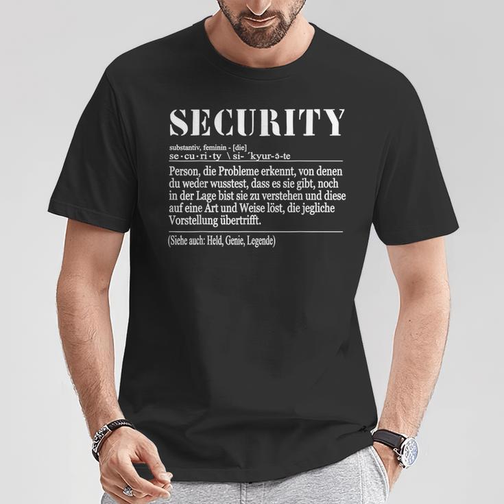 Definition Security S T-Shirt Lustige Geschenke