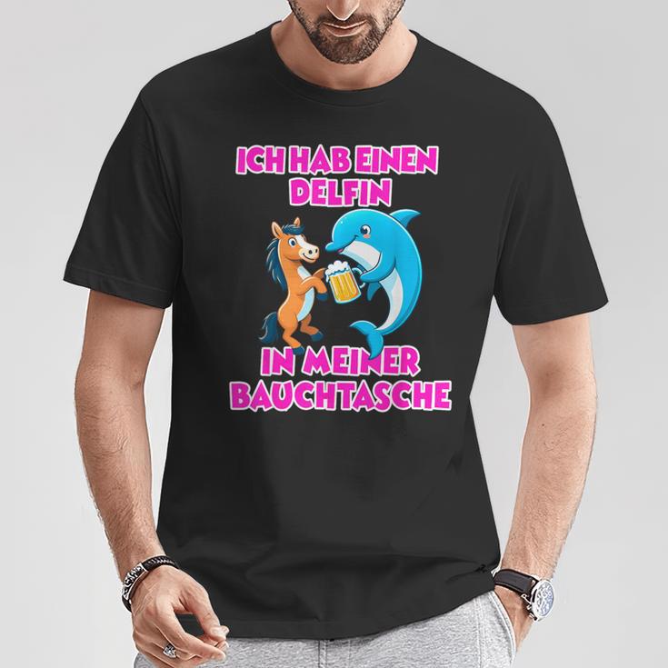 Delfin In Meiner Bauchtasche Party Outfit Summer Mallorca T-Shirt Lustige Geschenke