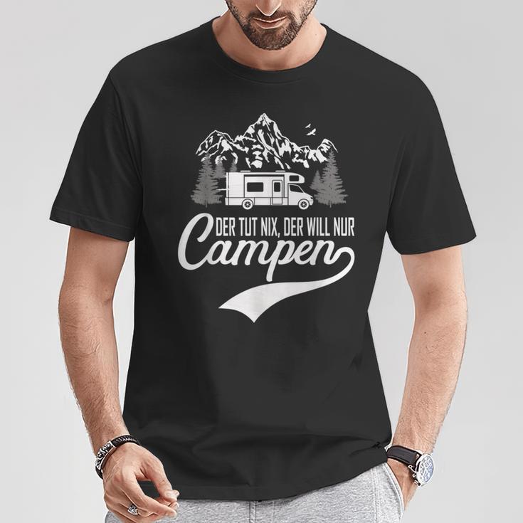 Der Tut Nix Der Will Nur Camping T-Shirt Lustige Geschenke