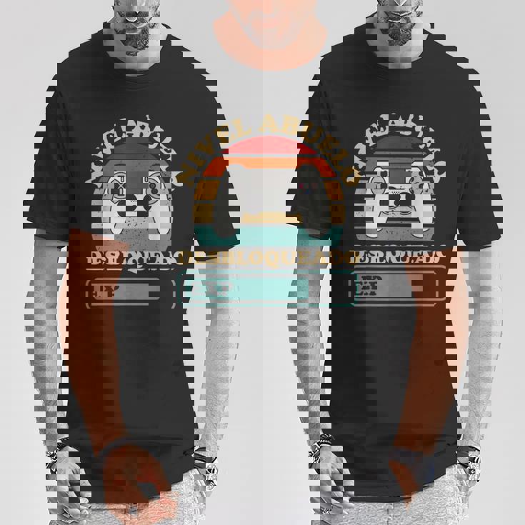 Día Del Padre Chicos Gamer Nivel Abuelo Desbloqueado Gaming Camiseta unisex Regalos divertidos