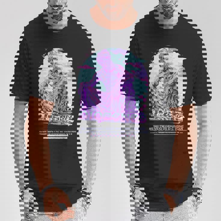 Diógenes Y2k Pastel Estética Estoica Cita Divertido Estoicismo Camiseta unisex Regalos divertidos