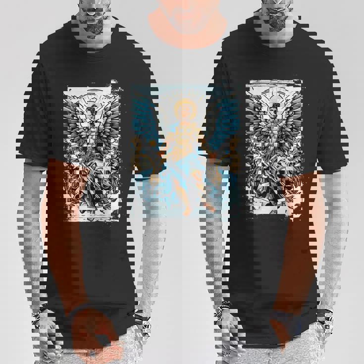 Disfraz De Ángel San Patrono San Miguel Arcángel Camiseta unisex Regalos divertidos