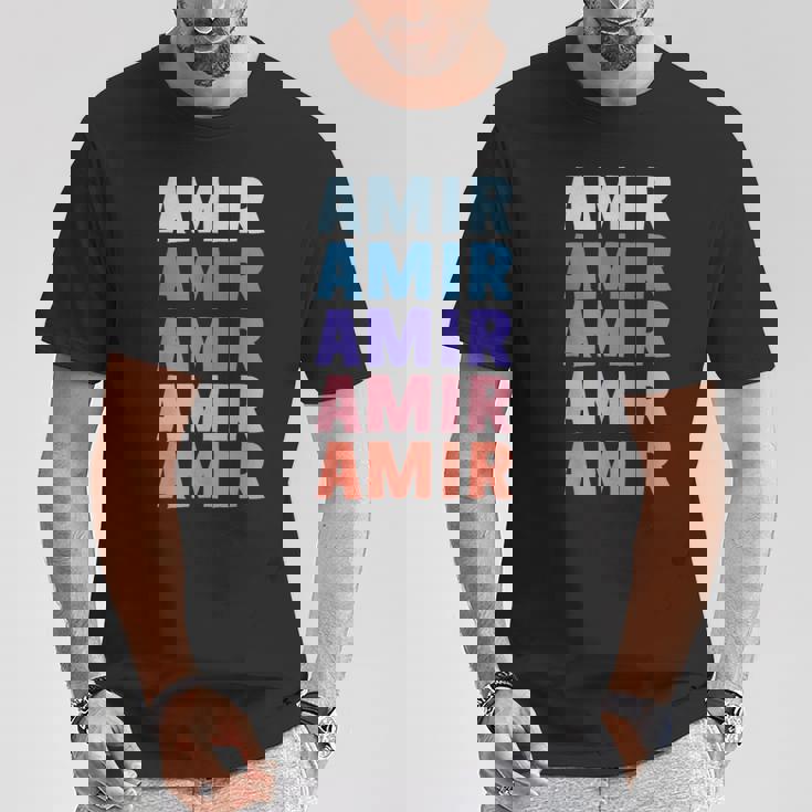 Divertido Regalo Nombre Amir Personalizado Primer Nombre Camiseta unisex Regalos divertidos