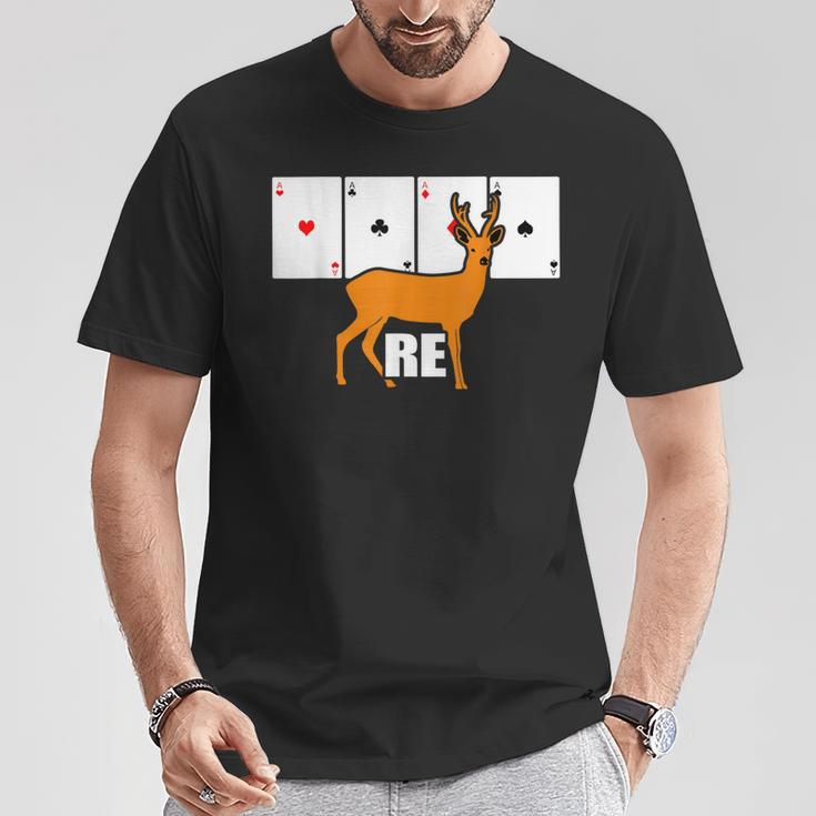 Double Head Card Game Re T-Shirt Lustige Geschenke