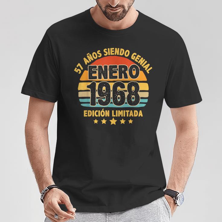 Enero 1968 57 Años Hombre Cumpleaños Regalo Enero 1968 Camiseta unisex Regalos divertidos