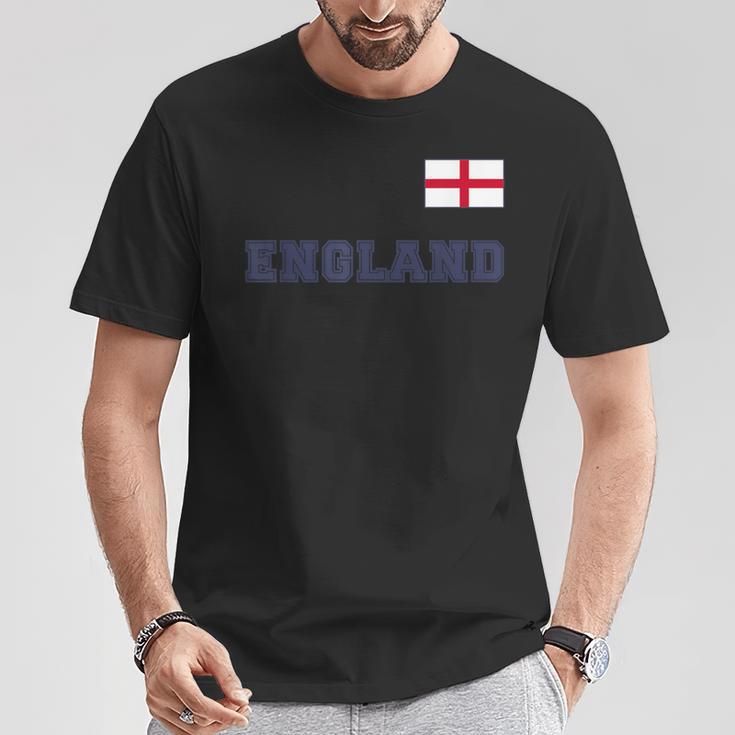 England With National Flag Flag On The Chest T-Shirt Lustige Geschenke