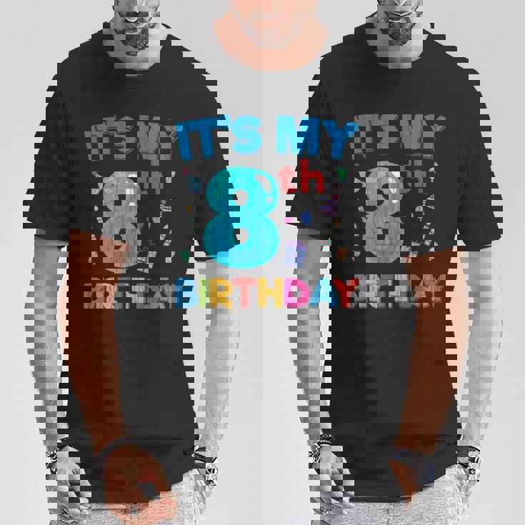 Es Mi 8 Cumpleaños Gracioso Niño Niña Lindo Cumpleaños Gráfico Camiseta unisex Regalos divertidos