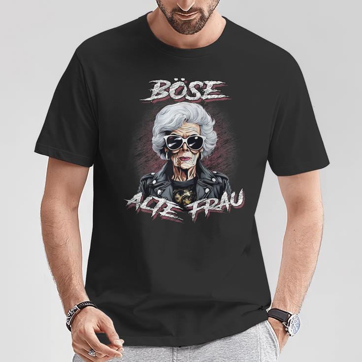 Evil Old Woman Women's Motorcycle Sarcasm T-Shirt Lustige Geschenke