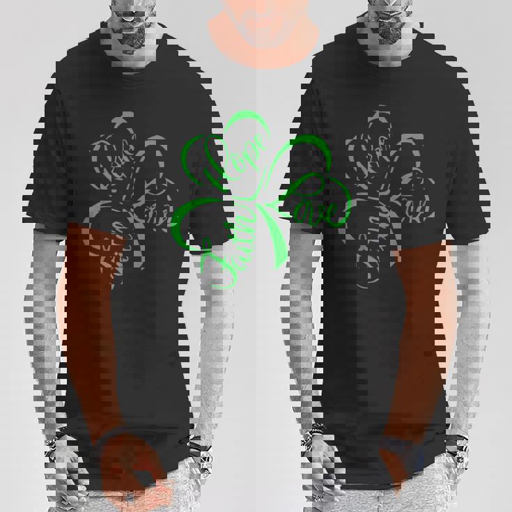Faith Hope Love Christian Jesus Religious St Patrick's Day T-Shirt Unique Gifts
