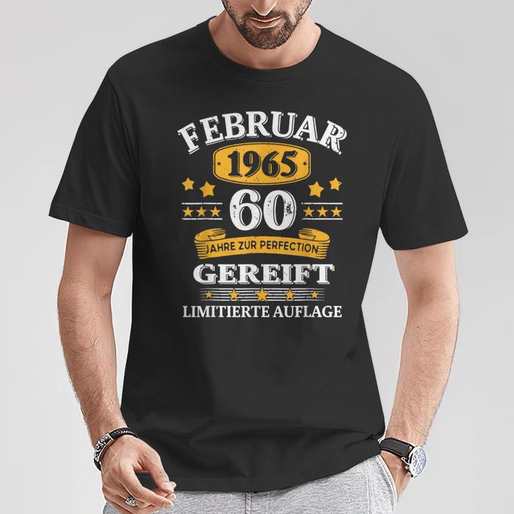 February 1965 60Th Birthday Man Woman T-Shirt Lustige Geschenke