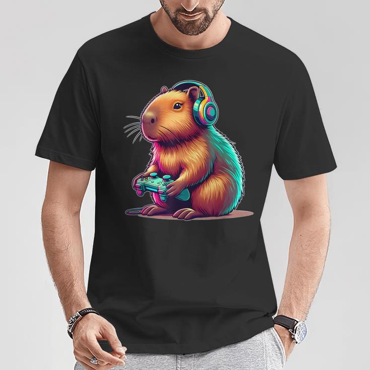 Capybara Gamerideo Games Lovers Capybara T-Shirt Lustige Geschenke