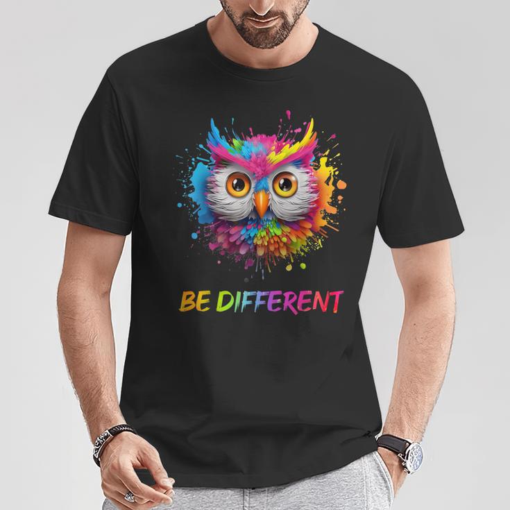 Colourful Owl T-Shirt Lustige Geschenke