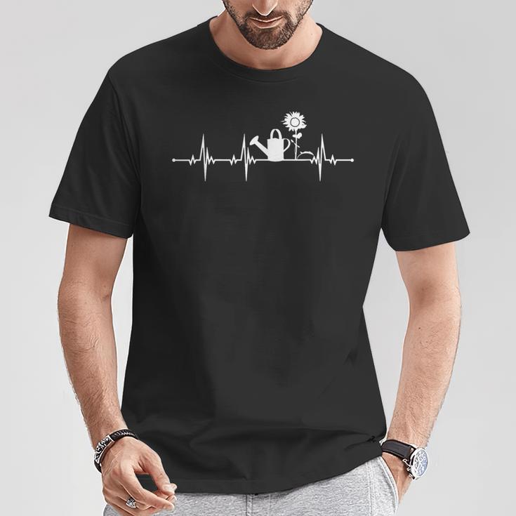 Heartbeat Gardening Garden Pulse T-Shirt Lustige Geschenke