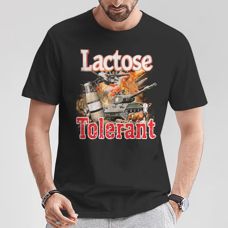 Lactose Tolerance Or Lactose Intolerance Meme T-Shirt Lustige Geschenke