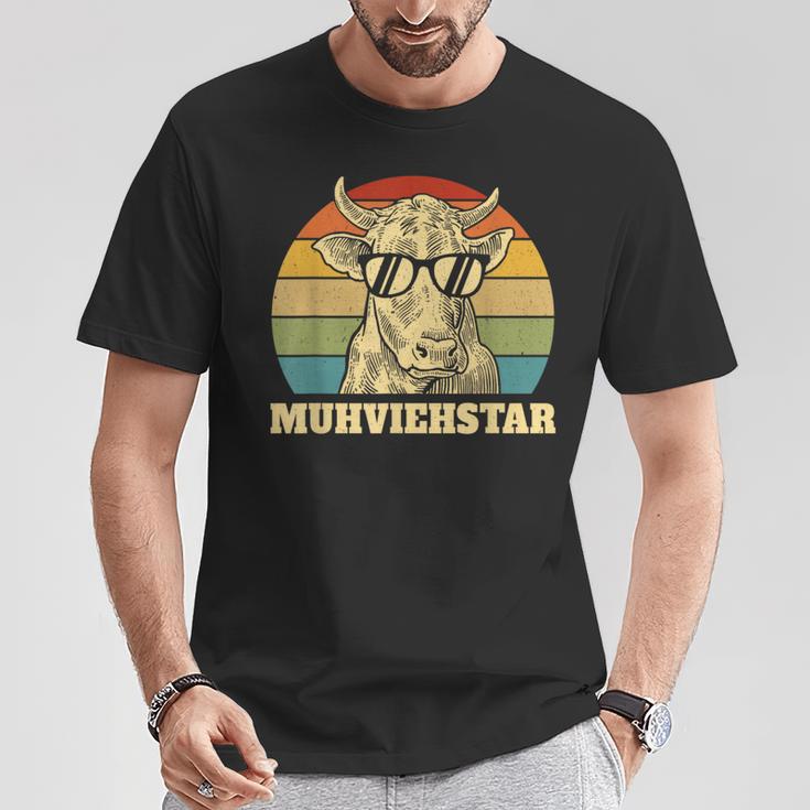 Muhviehstar Moviestar Cow Cow Cow Cattle Farmer T-Shirt Lustige Geschenke