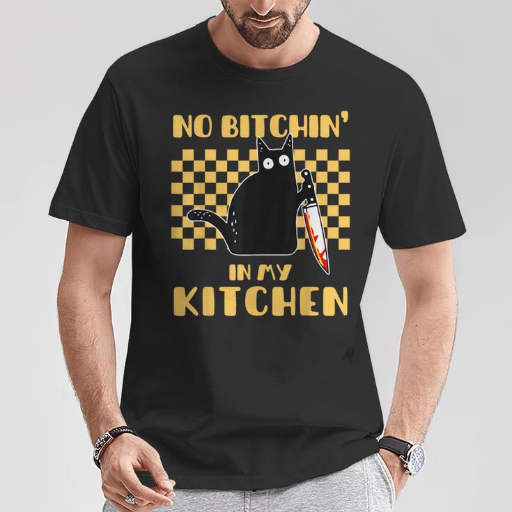 No In In My Kitchen Cooking Cat Sarcastic Cooking T-Shirt Lustige Geschenke